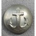 Пуговица Военного флота России, обр. 1917 г., диаметр 22 мм, Белого металла, с накладным якорем.